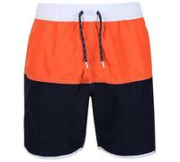 Regatta Benicio Swim Shorts Pantaloncini da Bagno, Multicolore (Navy/Magma), XS Uomo