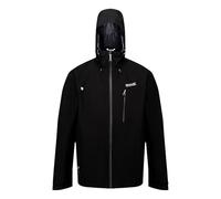 Regatta Birchdale' Birchdale Giacca Tecnica Shell Per Trekking Impermeabile E Traspirante Con Cappuccio Jackets Waterproof Shell, Uomo, Black/Magnet, M