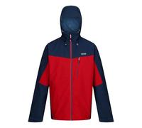 Regatta Birchdale Waterproof Breathable Isotex Hi-tech Jacket, Giacca impermeabile Uomo, Danger Red/Moonlight Denim,