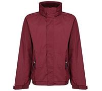 Regatta Bomber Impermeabile Dover Donna Con Cappuccio A Scomparsa Ed Interno In Pile Jackets Waterproof Insulated, Uomo, Burgundy, 4XL