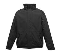 Regatta Bomber Impermeabile Dover Donna con Cappuccio A Scomparsa Ed Interno in Pile Jackets Waterproof Insulated, Uomo, Black/Ash, 4XL