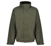 Regatta Bomber Impermeabile Dover Donna Con Cappuccio A Scomparsa Ed Interno In Pile Jackets Waterproof Insulated, Uomo, Dark Khaki/Black, XXL