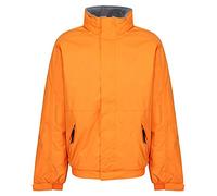 Regatta Bomber Impermeabile Dover Donna con Cappuccio A Scomparsa Ed Interno in Pile Jackets Waterproof Insulated, Uomo, Sun Orange/Seal Grey, XL