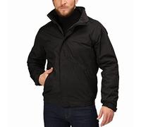Regatta Bomber Impermeabile Dover Donna Con Cappuccio A Scomparsa Ed Interno In Pile Jackets Waterproof Insulated, Uomo, Black/Ash, S