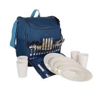 REGATTA Borsa Pic Nic STAMFORD completa di piatti bicchieri posate per 4 persone