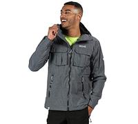 Regatta Centric' Giacca Impermeabile Traspirante Cuciture Nastrate Cappuccio Con Valvola Posteriore Coperta Jackets Waterproof Shell, Uomo, Ash, M