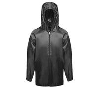 Regatta Coprigiacca Bimbo PRO Strormbreak con Cappuccio E Dettagli Riflettenti, Jackets Waterproof Shell Unisex Bambini, Black, 5-6