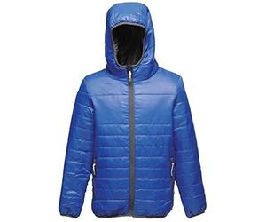 Regatta Giacca Bimbo Trapuntata Con Cappuccio Stormforce Idrorepellente E Comprimibile Baffled/quilted Jackets, Unisex bambini, Royal Blue, 7-8