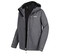 Regatta Glyder V - Giacca Tecnica da Escursionismo 3 in 1, Impermeabile e Traspirante, con Interno Softshell, Uomo, RMP269 91B50, Magnet(Black), S