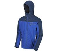 Regatta Highton Giacca Impermeabile Traspirante con Pannelli Stretch Cuciture Nastrate Cappuccio, Jackets Waterproof Shell Uomo, Nautical Blue/Dark Denim, XXXL