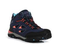 Regatta Holcombe Iep Mid' Waterproof Eva Footbed Rubber Outsole Hiking Boots, Scarpe da Passeggio Unisex-Bambini, Navy/Fiery Coral, 43 EU