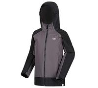 Regatta Hurdle III - Giacca impermeabile per bambini, Unisex - Bambini, Giacca impermeabile isolante., RKP211 699C09, Magnete/nero., 9-10
