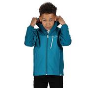 Regatta Junior Highton' Giacca Impermeabile Traspirante Con Cappuccio Jackets Waterproof Shell, Unisex bambini, Gulfstream/Olympic Teal, 7-8