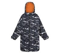 Cappotto antipioggia Regatta Junior Waterproof Changing Robe Dimensione per bambini: 98-110 / Colore: nero/grigio