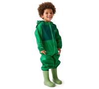 Regatta Kids' Charco Breathable Waterproof Puddle Suit, Impermeabile Tutto in uno Bambino, Stompy the Dinosaur(jelly Bean), 6-12m