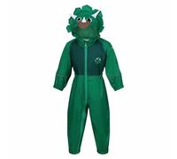 Regatta Kids' Charco Breathable Waterproof Puddle Suit, Impermeabile Tutto in uno Bambino, Stompy the Dinosaur(jelly Bean), 48-60m