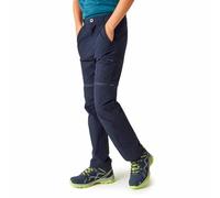 Regatta Kids' Highton Stretch Zip off Walking Trousers, Pantaloni da Escursionismo Bambino, Navy,