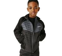 Regatta Kids' Kielder Hybrid VIII Jacket, Giacca imbottita ragazzo Kielder VIII ibrida con cerniera intera Bambino, Black/Sealgr,