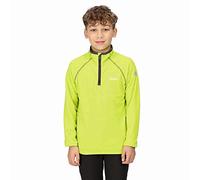 Regatta Kids' Loco Half Zip Fleece Maglione, Bright Kiwi, 7-8 Anni Bambino