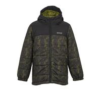 Regatta Lofthouse Giacca Puffa Bambino Zip Impermeabile Nera Camo 5-6 Anni