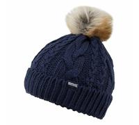 Regatta Lovella VI Cappello da Donna con Pompon in Pelliccia Sintetica, Perfetto per Passeggiate e attività all'aperto, Blu