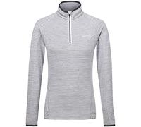 Regatta - Maglietta da Donna Yonder Quick Dry Grid in Tessuto Traspirante con Cerniera sul Collo in Pile, Donna, T-Shirt/Polo/Vest, RWT161 90014L, Bianco, 14