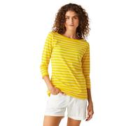 Regatta Maglietta Leggera da Donna Bayletta in Misto Cotone, Giallo Mais/Bianco, 46