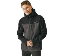 Regatta Mens Birchdale Waterproof Breathable Jacket with Hood, giacca Uomo, Ash/Black,