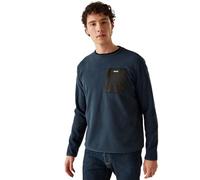 Regatta Mens Frankie Fleece Crewneck Sweatshirt Pullover, Marina Militare, M Uomo