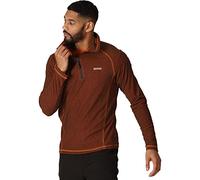 Regatta Montes - Pullover da Uomo in Pile a 1/2 Zip, a Righe, Rame Bruciato, S