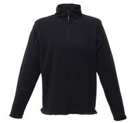 Regatta Nero O Blu Scuro Overhead Mezza Zip Collo Pullover Fleece S - XXXL