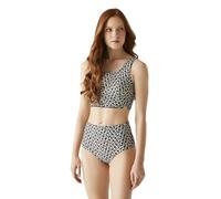 Regatta Orla Kiely - Costume da bagno da donna, reversibile, due pezzi, motivo floreale, Fiore di gelsomino nero, 46