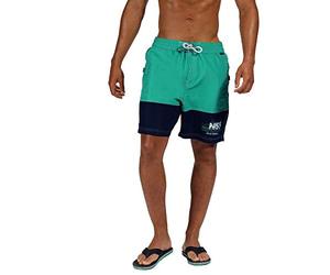 Regatta - Pantaloncini da Bagno da Uomo Bratchmar III ad Asciugatura Rapida, Foderati in Rete, Uomo, Pantaloncini, RMM010, Fagiolo di Gelatina/Blu Marino, XS