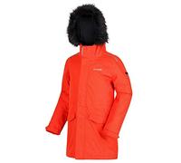 Regatta Perry - Parka impermeabile con cappuccio, Unisex - Bambini, Giacca impermeabile isolante, RKP210 33LC05, Arancione ruggine., 5-6