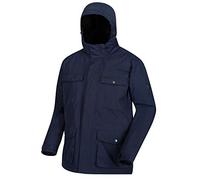 Regatta Phyllon - Giacca Parka Impermeabile con Cappuccio e Tasche Multiple, Uomo, RMP264 54090, Marina Militare, XXL