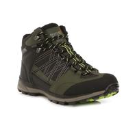 Regatta RMF539 Uomo Scarpe da Passeggio, Dark Khaki/Lime Punch, 47 EU