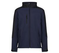 Regatta Softshell 3 Strati Hydroforce Impermeabile & Traspirante con Cappuccio Integrato Soft Shell, Uomo, Navy/Black, L