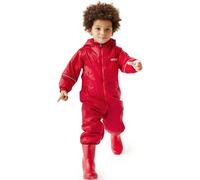 Regatta Splosh III Waterproof And Breathable Insulated Lightweight All-In-One, Abito Bambini, Pepper, Size 18-24