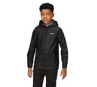 Regatta Stormbreak' Giacca Impermeabile Cuciture Nastrate Con Cappuccio Jackets Waterproof Shell, Unisex bambini, Black, 7-8