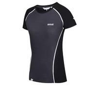 Regatta Tornell II Maglietta Traspirante Merino TechWool, Maniche Corte, T-Shirts/Polos/Vests, Donna, Ash/Black, 16