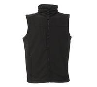 Regatta TRA788 00F97 Flux Warm Workwear Stretch Softshell Gilet Bodywarmer, tutto nero, taglia 5XL