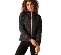 Regatta Women's Hooded Jacket Cappotto Imbottito con Cappuccio Hillpack II Packaway da Donna, Black(PPotn), 16