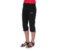Regatta Xert STR Capri II - Pantaloncini da Donna, Donna, Pantaloncini, RWJ171, Nero, FR : XXS (Taille Fabricant : Taille 8)