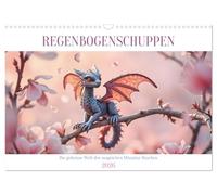 Regenbogenschuppen - Die geheime Welt der magischen Miniatur Drachen (Wandkalender 2026 DIN A3 quer), CALVENDO Monatskalender: Magische Mini-Drachen ... Ein KI-generierter Kalender voller Fantasie.