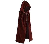 Regenboog Mantello in velluto per bambini con cappuccio, 99,1 cm, mantello marrone per bambini,Mantello corto in velluto da donna