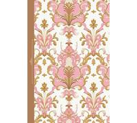 Regency Floral Journal | Vintage Coquette Notebook | Pink and Gold: 120 lined pages, Regency design endpapers, 6 x 9 inches, school, college, office supply, diary, gift