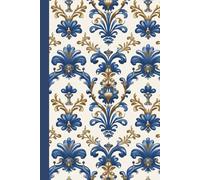 Regency Romance Notebook: Navy Blue & Gold Floral Writing Journal: 120 Lined pages, 6 x 9 inches, Regency theme endpapers, school, college, self care diary, gift