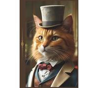 Regency Whiskers and Waistcoats Notebook | Lord Theodore the Marquis of Meowsbury | Catcore Journal for Writers: 120 lined pages, 6 x 9 inches, hard ... endpapers, diary, gift, vintage cat