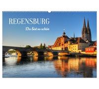 Regensburg. Du bist so schön (Wandkalender 2026 DIN A2 quer), CALVENDO Monatskalender: Die Stadt verzaubert ihre Besucher und ist auch UNESCO-Welterbe.