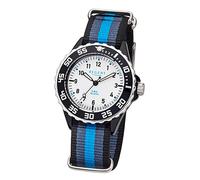Regent Bambini Orologio Polso Ragazza Blu Grigio Analogico F-1204 Textil-Armband